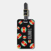 Suriname Glossy Round Flag Bagagelabel (Voorkant verticaal)