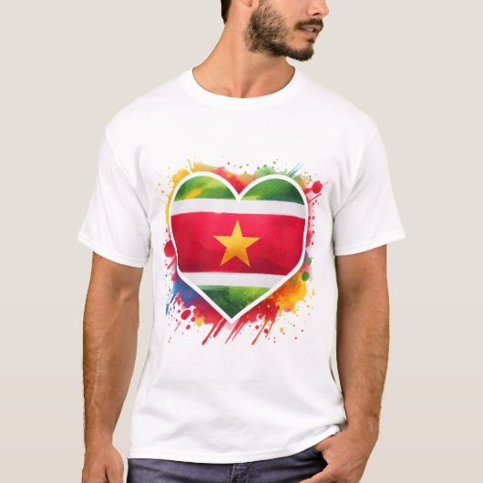 Suriname hart t-shirt (Voorkant)