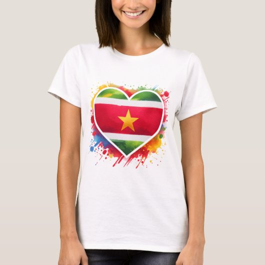 Suriname hart t-shirt (Voorkant)