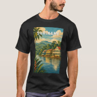 Suriname Illustratie Reis Kunst Vintage