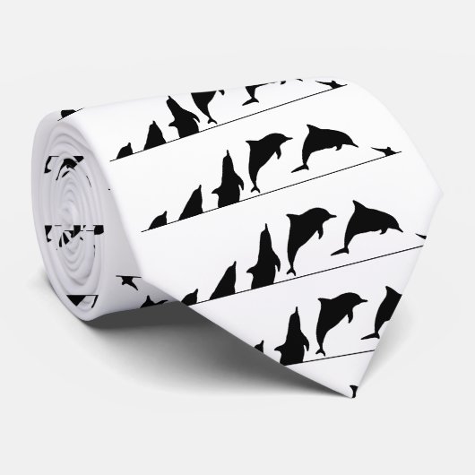 Suriname Jumping River Dolphin rechts Stropdas (Opgerold)