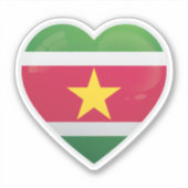 Suriname Liefde Icon Sticker (Voorkant)