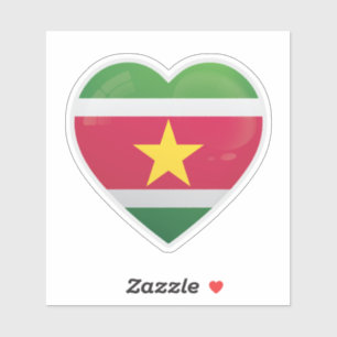 Suriname Love Flag Sticker