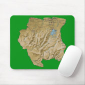Suriname Map Mousepad Muismat (Met muis)