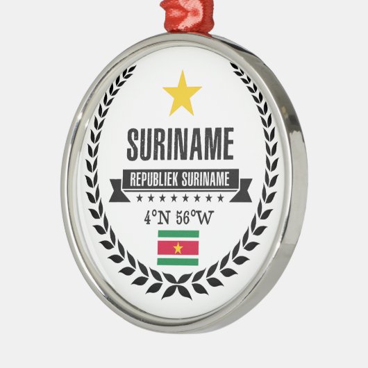 Suriname Metalen Ornament (Links)