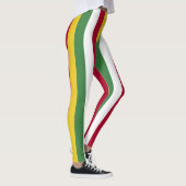 Suriname National Flag Colors Verticaal gestreept Leggings (Rechts)