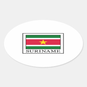 Suriname Ovale Sticker