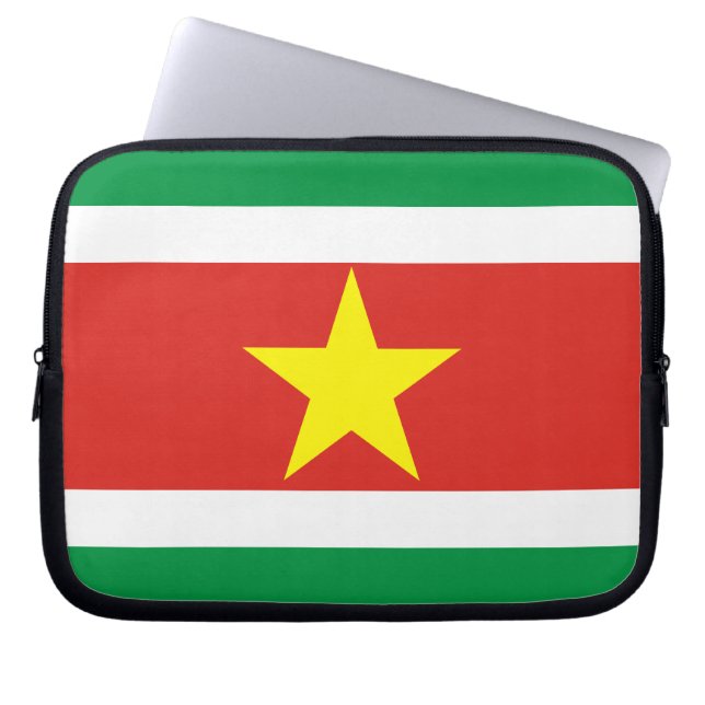 "Suriname Pride"-laptophoes Laptop Sleeve (Voorkant)