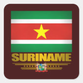 "Suriname Pride" Vierkante Sticker (Voorkant)