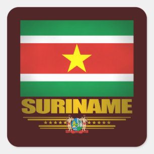 "Suriname Pride" Vierkante Sticker