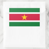 SURINAME RECHTHOEKIGE STICKER (Tas)