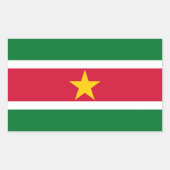SURINAME RECHTHOEKIGE STICKER (Voorkant)