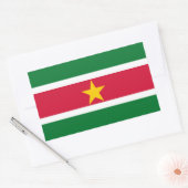 SURINAME RECHTHOEKIGE STICKER (Envelop)