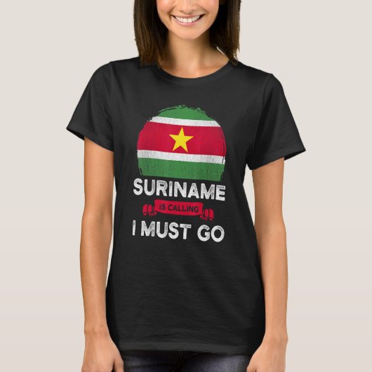Suriname roept dat ik Surinaams erfgoed moet gaan T-shirt (Voorkant)