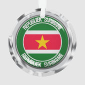 Suriname Rond Embleem Ornament (achterkant)