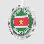 Suriname Rond Embleem Ornament (voorkant)