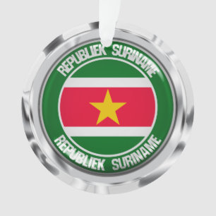 Suriname Rond Embleem Ornament