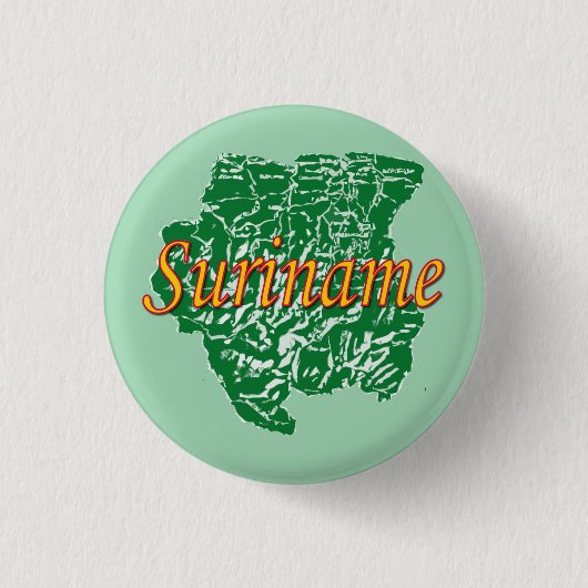 Suriname Ronde Button 3,2 Cm (Voorkant)