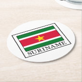 Suriname Ronde Kartonnen Onderzetter (Gebogen)