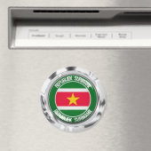 Suriname Round Emblem Magneet (Insitu (Vaatwasser))
