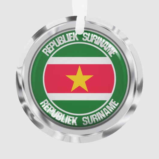 Suriname Round Emblem Ornament (achterkant)