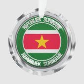 Suriname Round Emblem Ornament (voorkant)