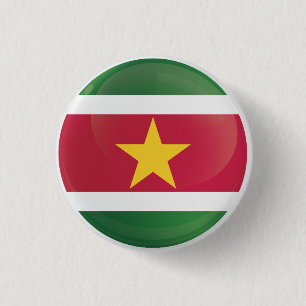 Suriname Round-pictogramvlag Ronde Button 3,2 Cm