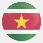 Suriname Round-pictogramvlag Ronde Sticker (Voorkant)