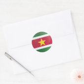 Suriname Round-pictogramvlag Ronde Sticker (Envelop)