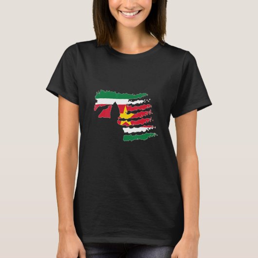 Suriname Soldier Salute Veteran Patriot T-shirt (Voorkant)