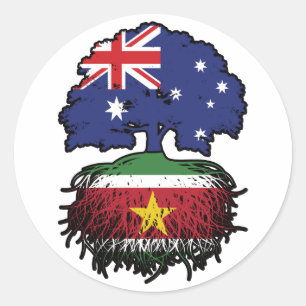 Suriname Surinaamse Australische Australische stra Ronde Sticker