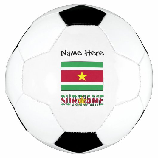 Suriname Surinaamse vlag gepersonaliseerd Voetbal (Voorkant)