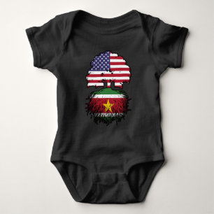 Suriname Suriname American USA Tree Roots Flag Romper
