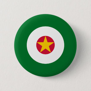 Suriname Suriname: vlag van Suriname, ronde cirkel Button 5,7 Cm