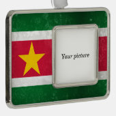 Suriname Verzilverd Omlijst Ornament (Rechts)