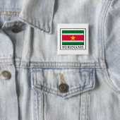 Suriname Vierkante Button 5,1 Cm (In situ)