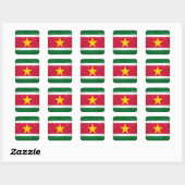 Suriname Vierkante Sticker (Vel)