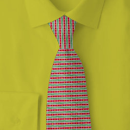 Suriname Vlag Baksteenpatroon Stropdas