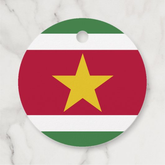 Suriname vlag bedankjes labels (Achterkant)