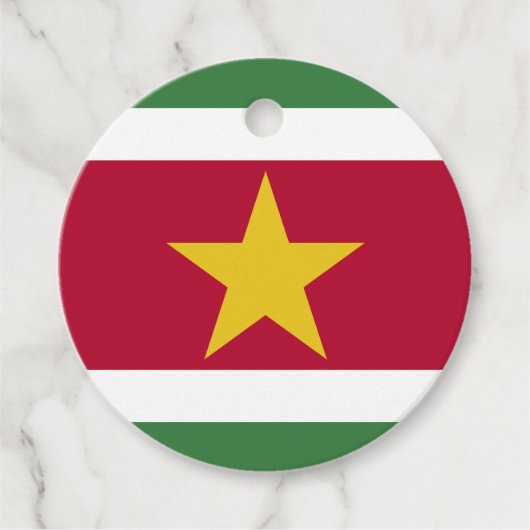 Suriname vlag bedankjes labels (Voorkant)