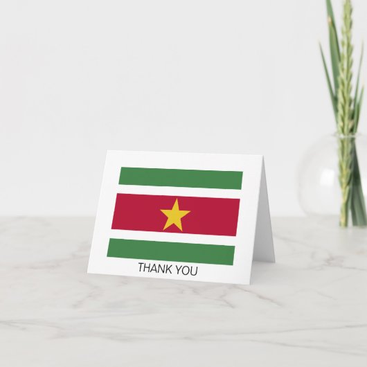 Suriname Vlag Bedankkaart (Voorkant)