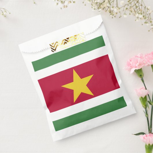 Suriname vlag bedankzakje (Gezegeld)