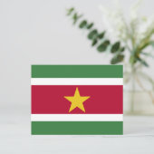 Suriname Vlag Briefkaart (Staand voorkant)