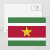 Suriname Vlag Briefkaart (Voorkant / Achterkant)