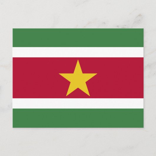 Suriname Vlag Briefkaart (Voorkant)