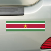 Suriname Vlag Bumpersticker (Op auto)