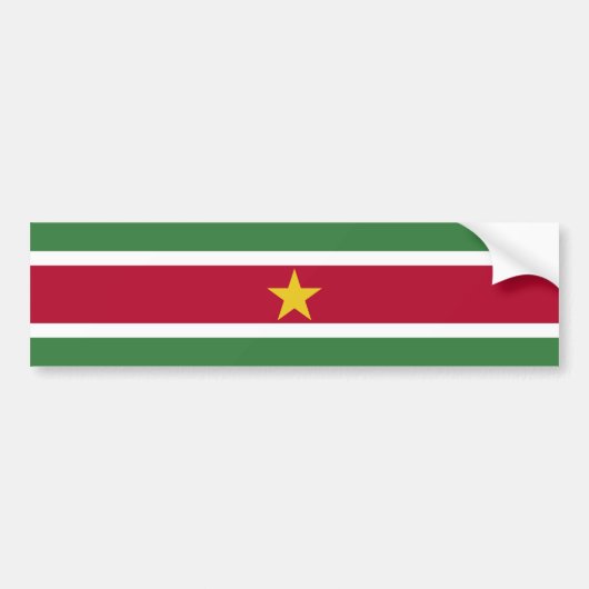Suriname Vlag Bumpersticker (Voorkant)