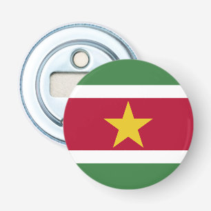 Suriname Vlag Button Flesopener