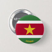 Suriname Vlag Charmante Patriottische Button (Voorkant /achterkant)