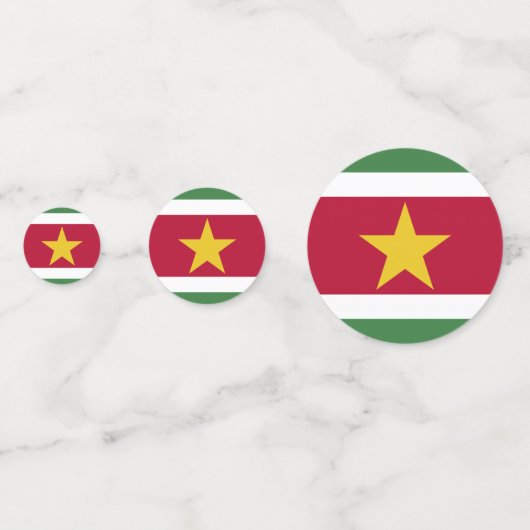 Suriname vlag confetti (Voorkanten)